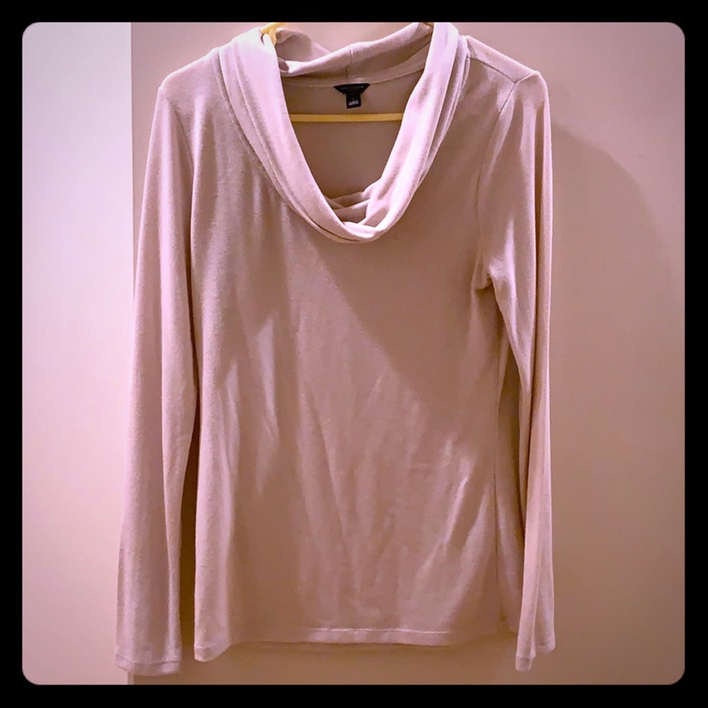 Cowlneck Cream Blouse